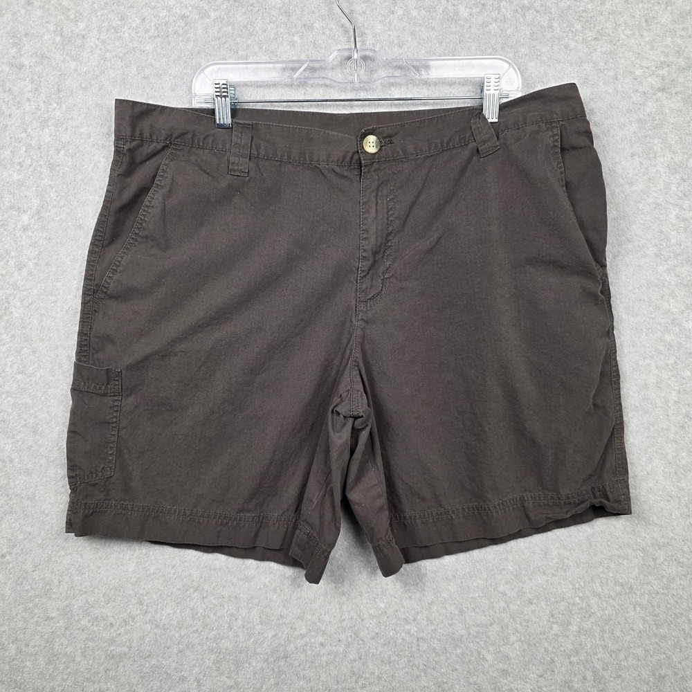 Columbia Cargo Shorts Mens 38 Brown Canvas Outdoor Casual Travel Pockets